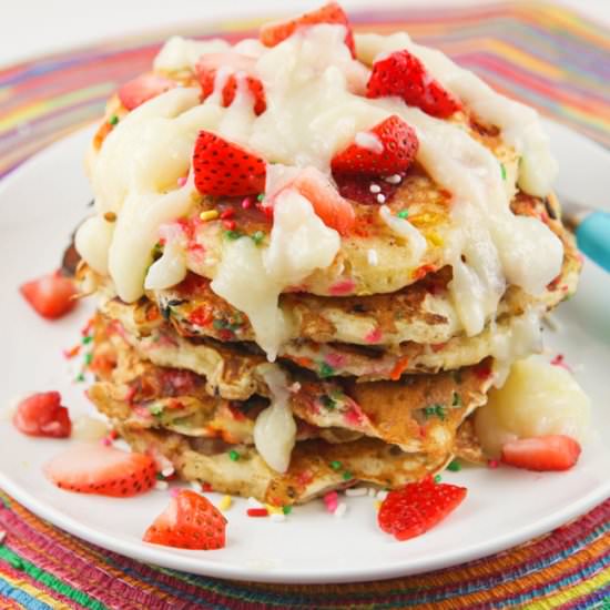 Funfetti Strawberry Pancakes