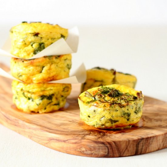 Baked Yogurt and Spinach Frittatas