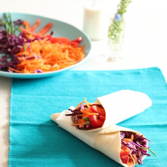 Rainbow Vegetable Wrap