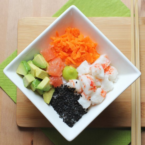 Grapefruit Avocado Sushi Bowls