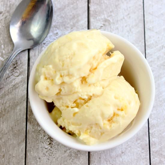 Easy Piña Colada Ice Cream