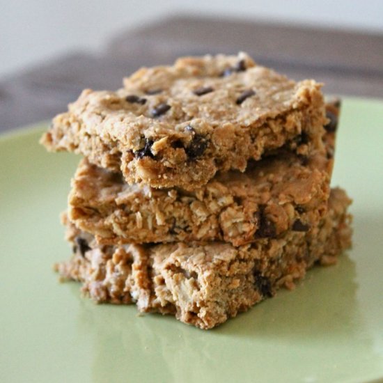 PB Oatmeal Chocolate Snack Bars