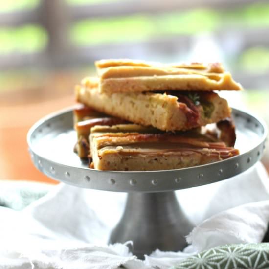 Crustless Marzipan Rhubarb Tart