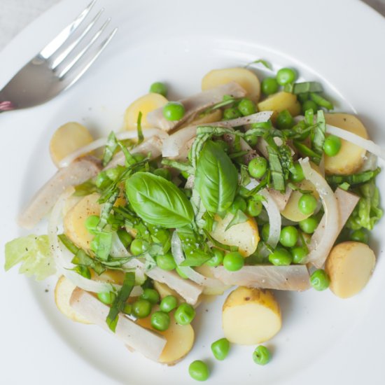 Potatoes, Peas and Artichokes Salad