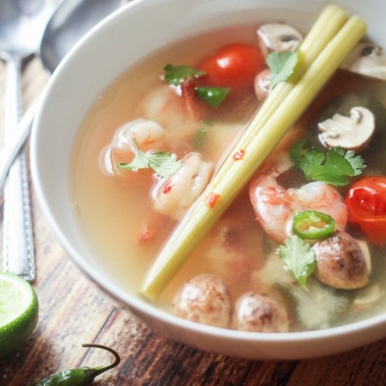 Thai Tom Yum Soup with Shrimp