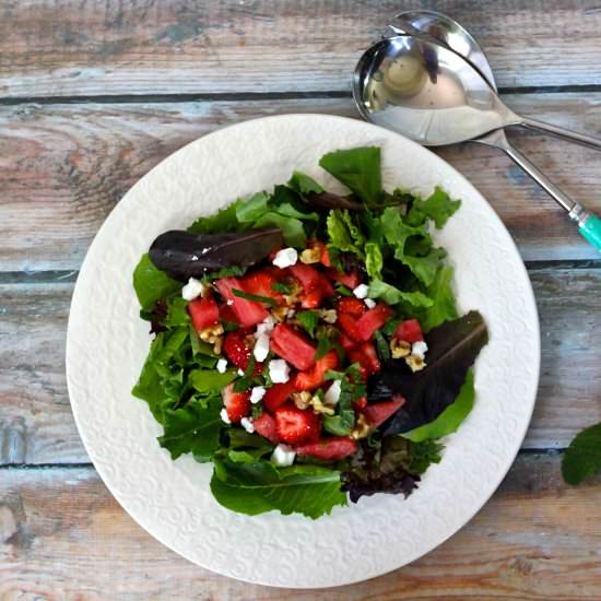 Watermelon and Strawberry Salad