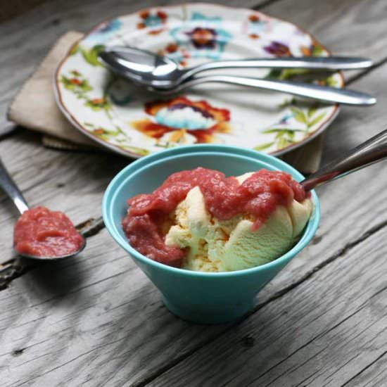 Rhubarb Sauce, Two Ways