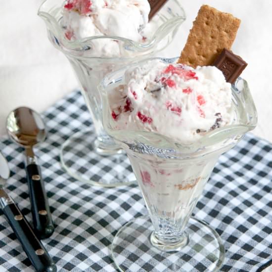 Strawberry S’mores Ice Cream