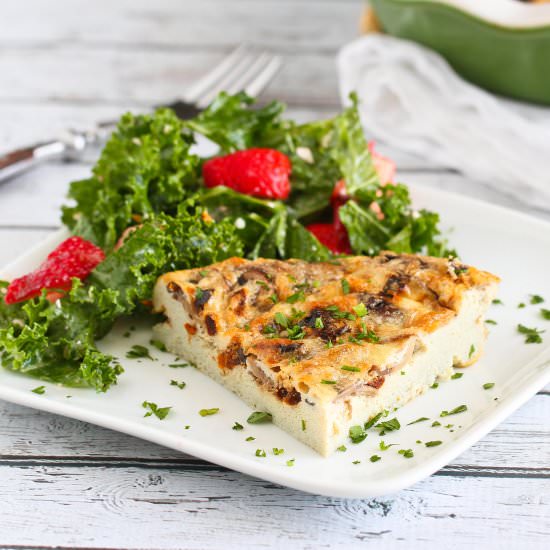 Mushroom and Tomato Quiche