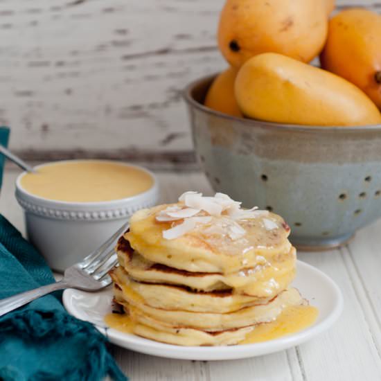 Coconut Mango Pancakes