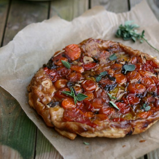 Tomato tarte tatin