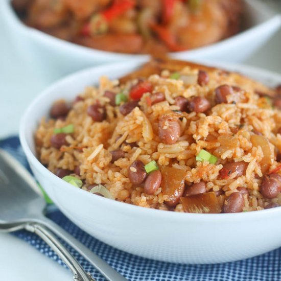 African rice and beans(Waakye)