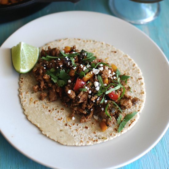 Turkey & Peppers Tacos