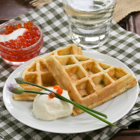 Smoked Salmon Waffles