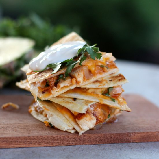 BBQ Chicken Pineapple Quesadilla