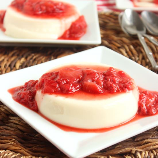 Citrus Hibiscus Tea Panna Cotta