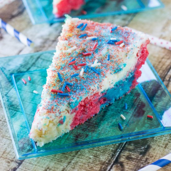 Tie Dyed Sugar Cookie Cake