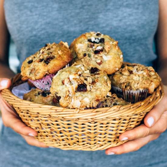 Granola Top Banana & Coconut Muffins