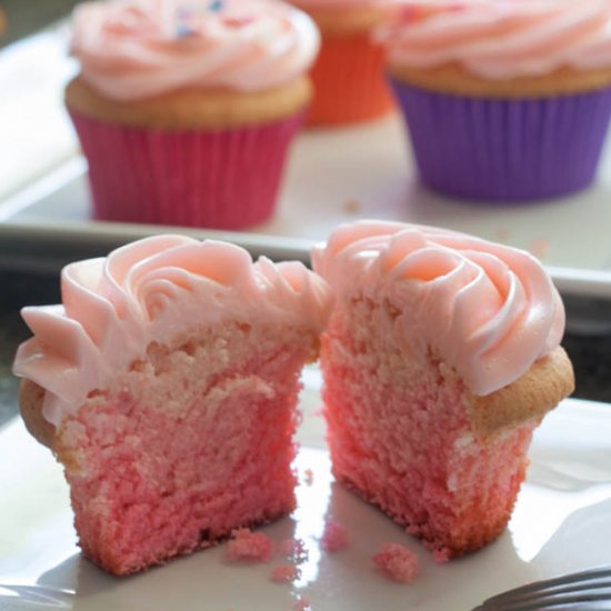 Ombre Cupcakes by My 5 Year Old