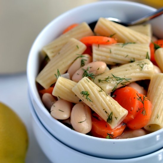 Lemon-Dill Pasta & Bean Soup