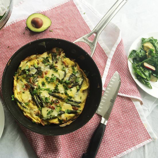 Asparagus Bacon Gruyere Frittata