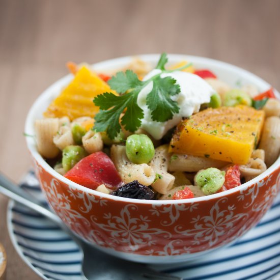 Chickpea “Edamame” Pasta Salad