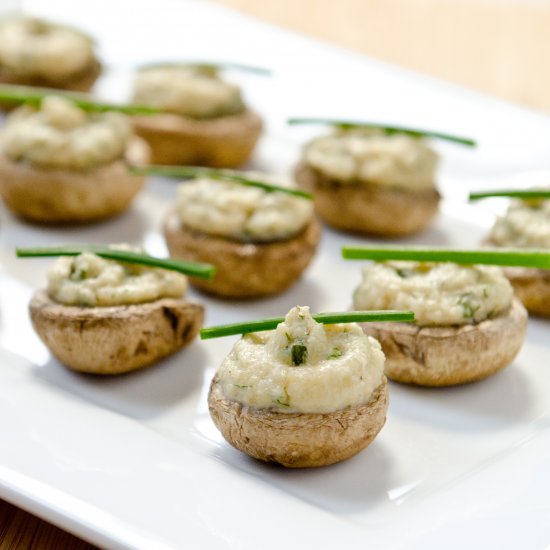 Creamy Lemon Herb Stuffed Mushrooms