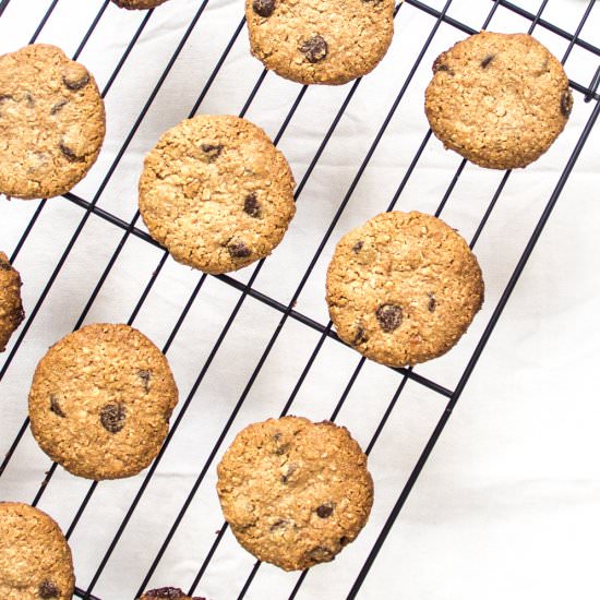 Oatmeal Flour Shortbread Cookies