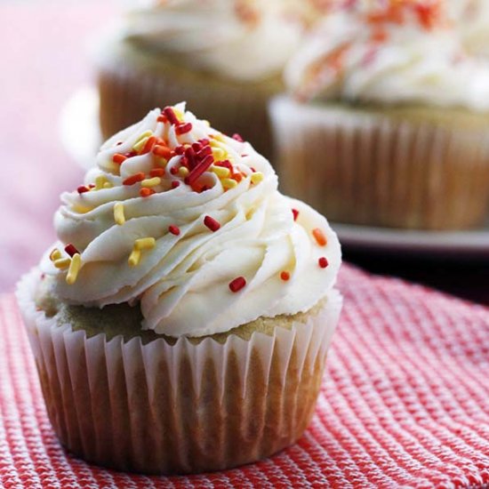 Peach Bourbon Cupcakes