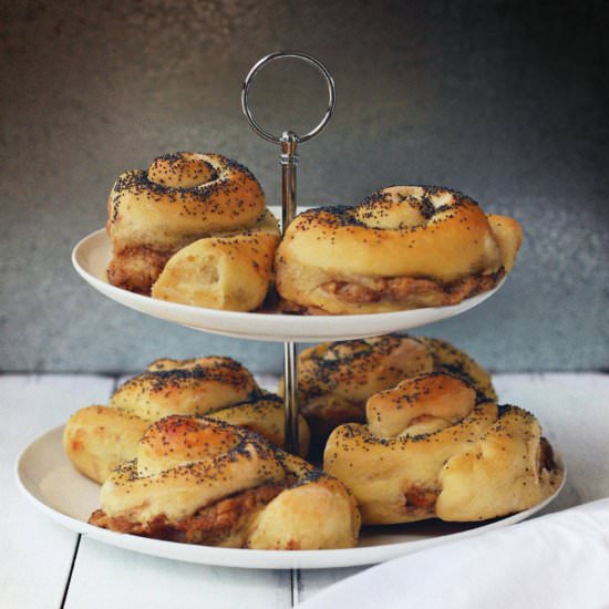 Walnut and Tahini Scrolls