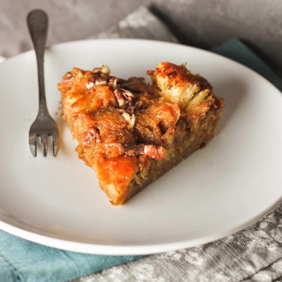 Caramel Croissant Bread Pudding