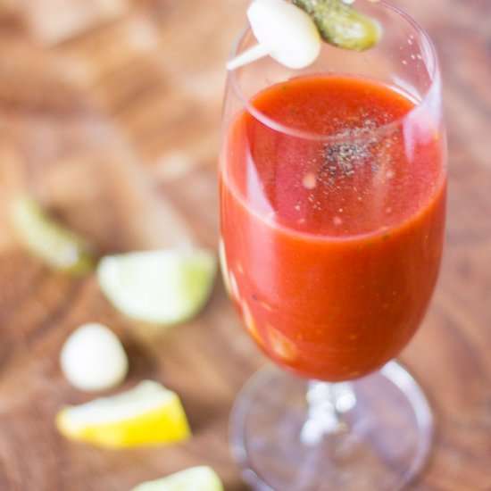 Bloody Marys with Dill Garlic Vodka