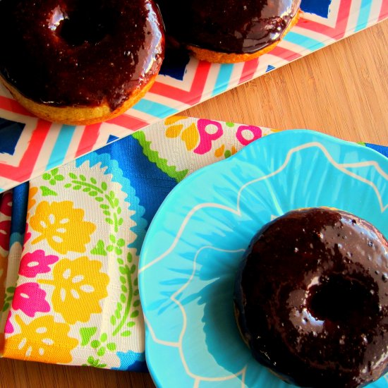 Baked Chocolate Glazed Donuts