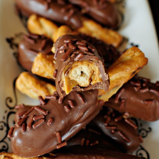 Peanut Butter & Chocolate Pretzels