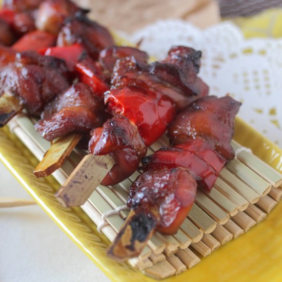 Chicken Skewers in Unagi Sauce