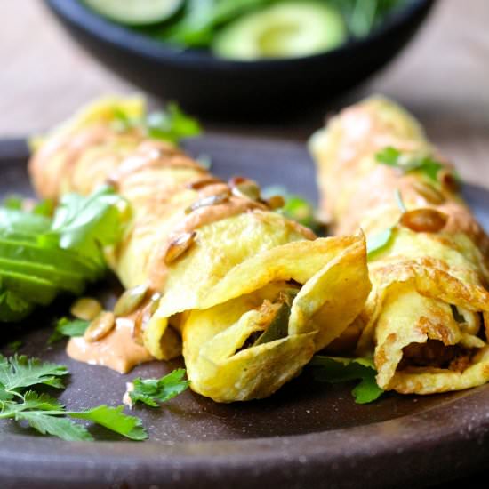 Spicy Beef Taquitos & Cashew Cheese