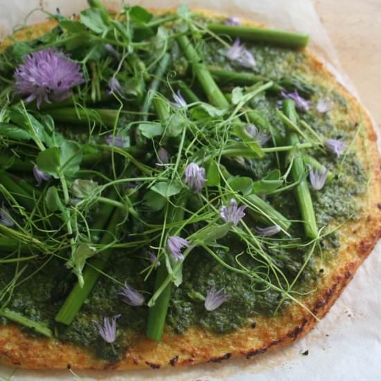 Greenfest cauliflower pizza