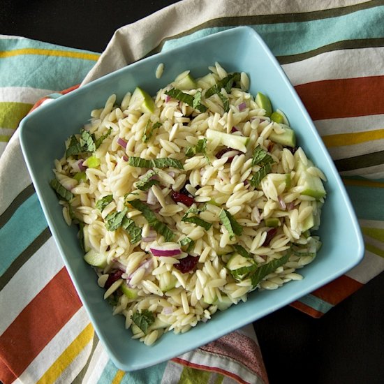 Orzo Salad w/ Chili-Maple Dressing