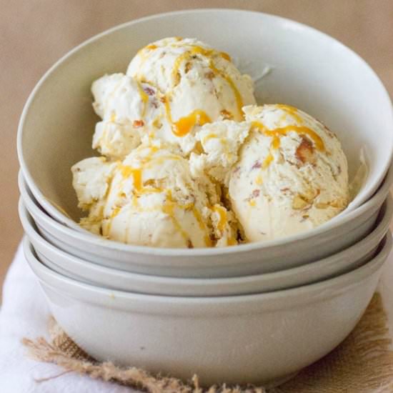 Salted Caramel and Almond Ice Cream