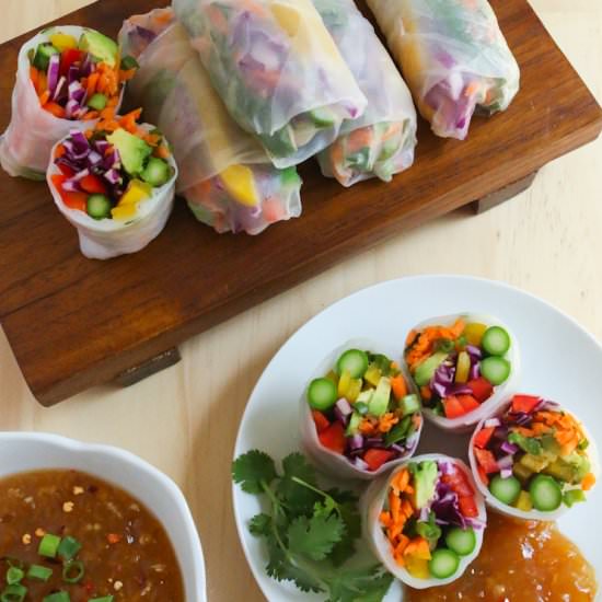 Rainbow Spring Rolls