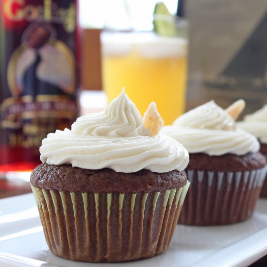 Dark ‘n’ Stormy Cupcakes