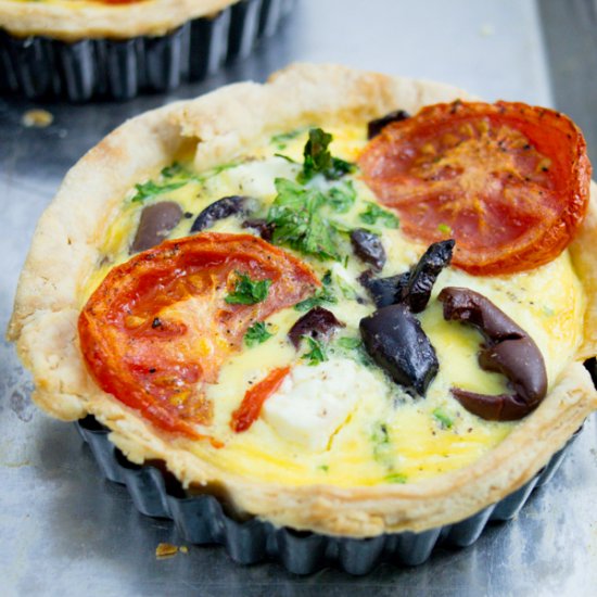 Fresh Tomato and Olive Quiche