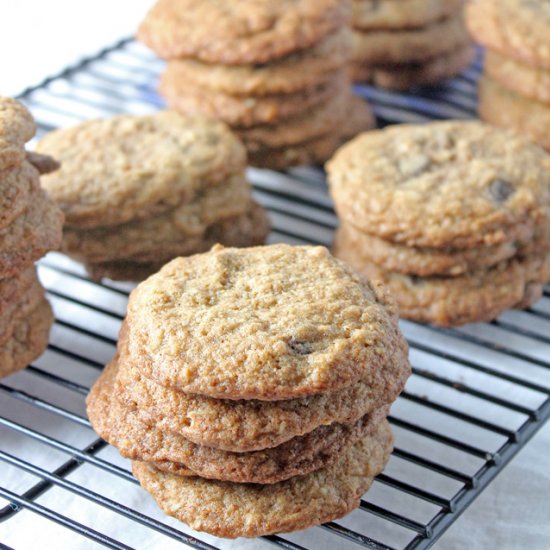 Whole Wheat Chocolate Chip Cookies