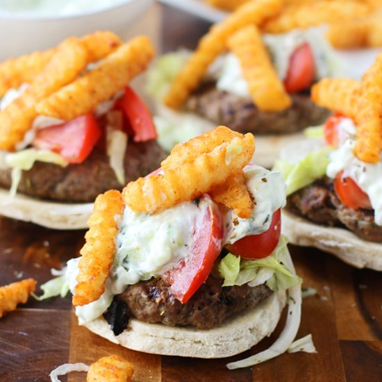 Gyro Burgers with Tzatziki