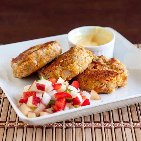 Tuna Cakes with Apple Salsa