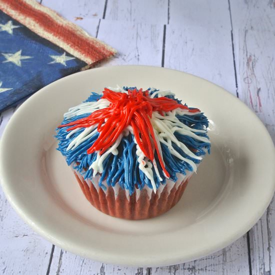 Memorial Day Firework Cupcakes