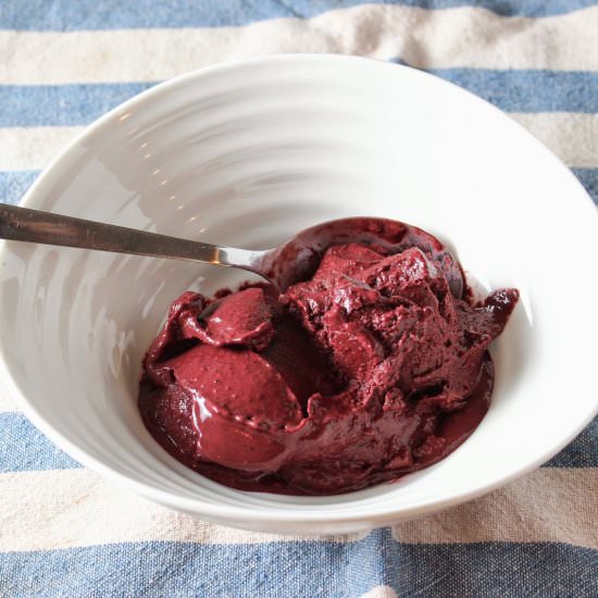 Lazy Cocoa Berry Sorbet