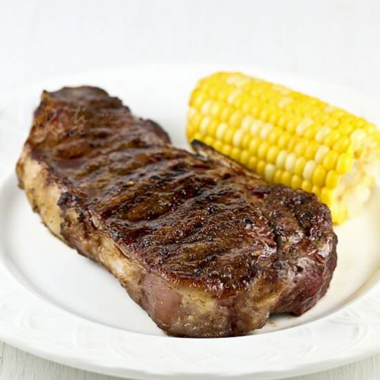 Grilled New York Strip Steaks