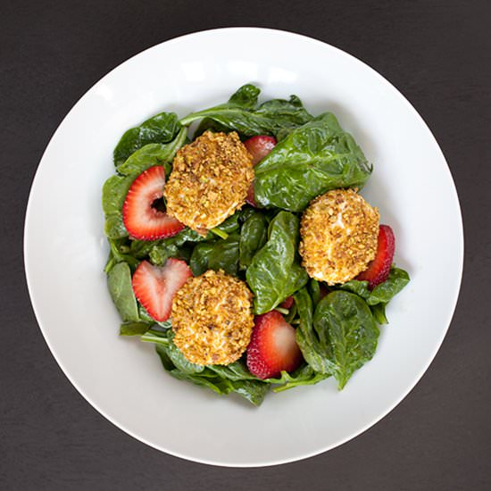 Pistachio-Crusted Goat Cheese Salad