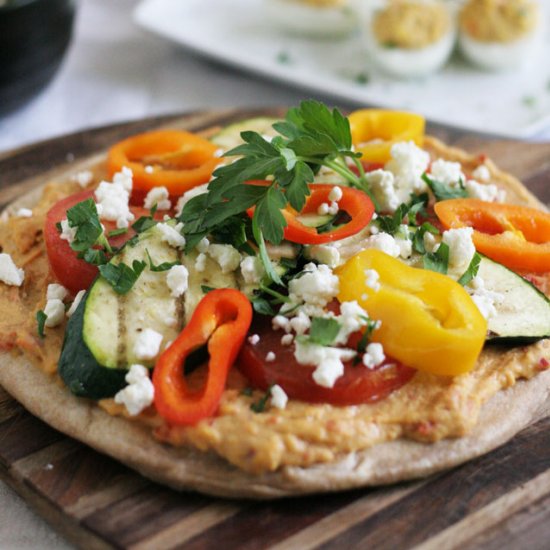 Grilled Vegetable Flat Bread Pizza